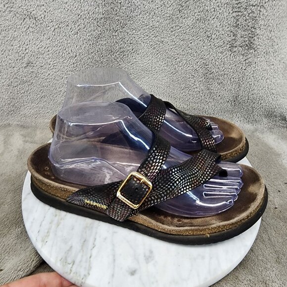 Mephisto Shoes Womens Size EU 40 US 10 Black Slip On Sandels *Read* - Picture 5 of 13